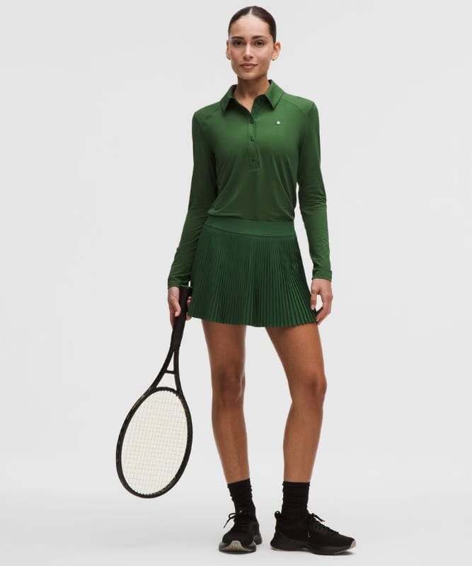 lululemon Quick-Dry Long-Sleeve Polo Shirt *Straight Hem - Ivy Grove
