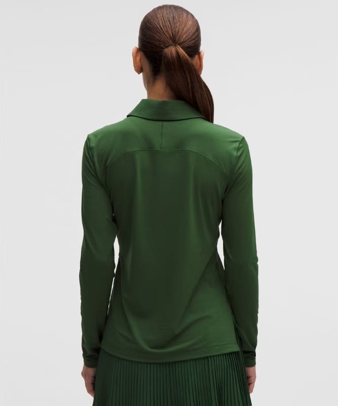 lululemon Quick-Dry Long-Sleeve Polo Shirt *Straight Hem - Ivy Grove