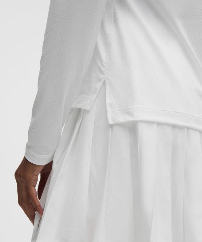 lululemon Quick-Dry Long-Sleeve Polo Shirt *Straight Hem - White