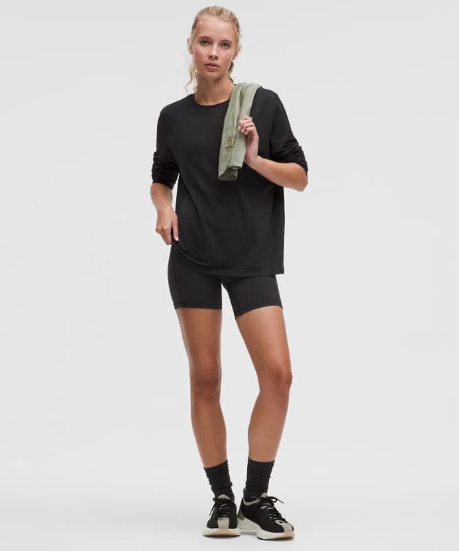 lululemon Swiftly Relaxed Long-Sleeve Shirt Hip Length *Updated Fit - Black/Black
