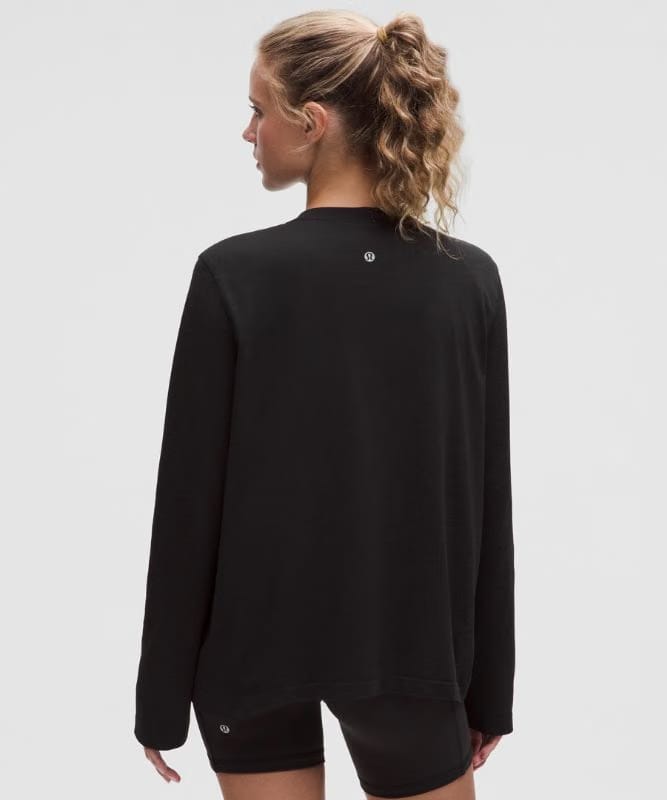 lululemon Swiftly Relaxed Long-Sleeve Shirt Hip Length *Updated Fit - Black/Black