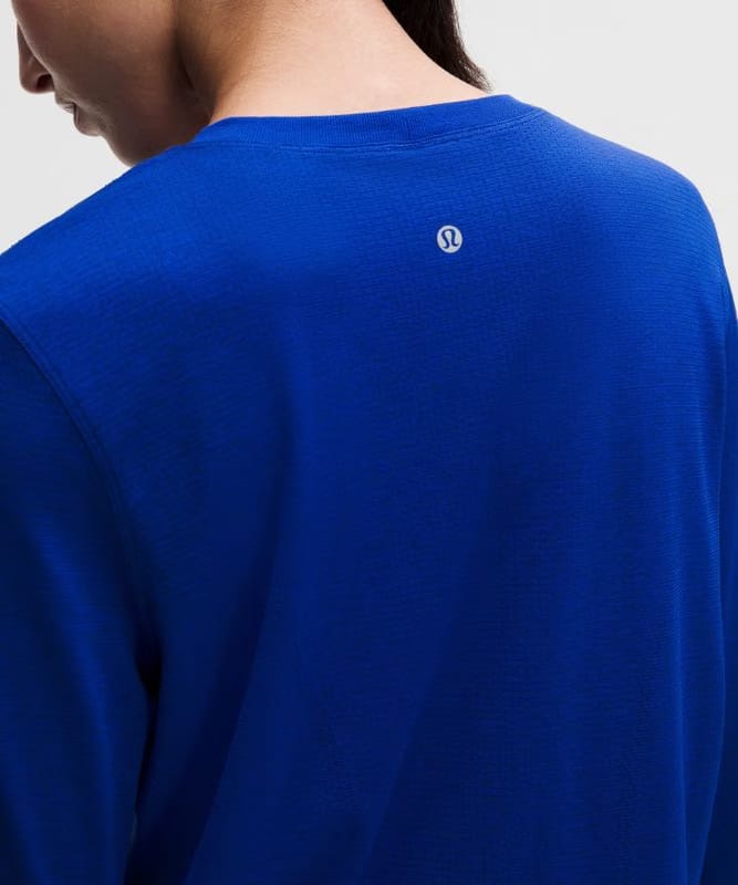 lululemon Swiftly Relaxed Long-Sleeve Shirt Hip Length *Updated Fit - Clubhouse Blue/Jet Stream