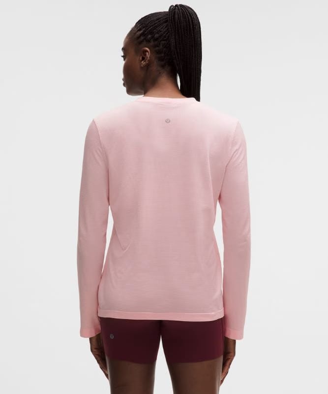 lululemon Swiftly Relaxed Long-Sleeve Shirt Hip Length *Updated Fit - Pink Pearl/Pink Pearl