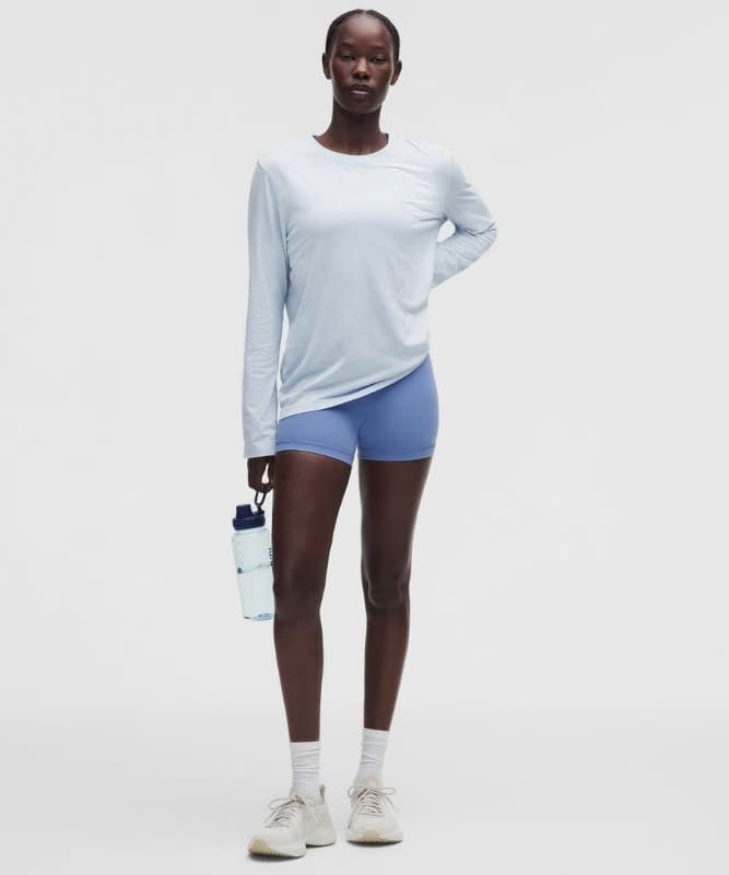 lululemon Swiftly Relaxed Long-Sleeve Shirt Hip Length *Updated Fit - Starch Blue/Starch Blue
