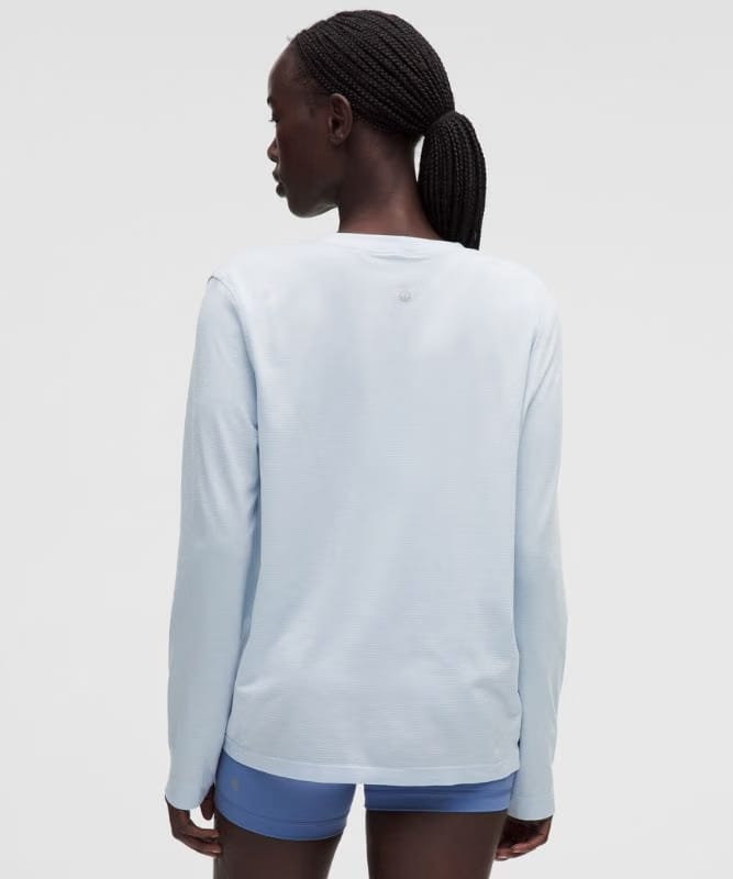 lululemon Swiftly Relaxed Long-Sleeve Shirt Hip Length *Updated Fit - Starch Blue/Starch Blue