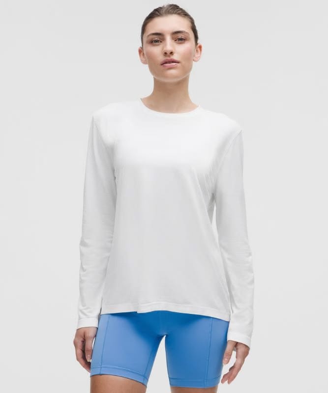 lululemon Swiftly Relaxed Long-Sleeve Shirt Hip Length *Updated Fit - White/White