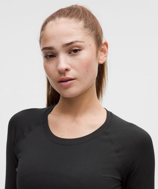 lululemon Swiftly Tech Long-Sleeve Shirt 2.0 *Hip Length - Black/Black