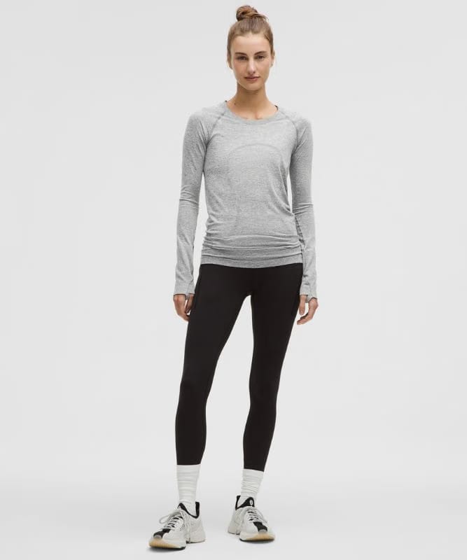 lululemon Swiftly Tech Long-Sleeve Shirt 2.0 *Hip Length - Slate/White