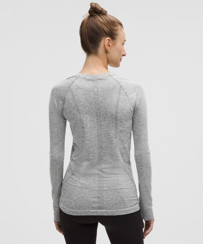 lululemon Swiftly Tech Long-Sleeve Shirt 2.0 *Hip Length - Slate/White