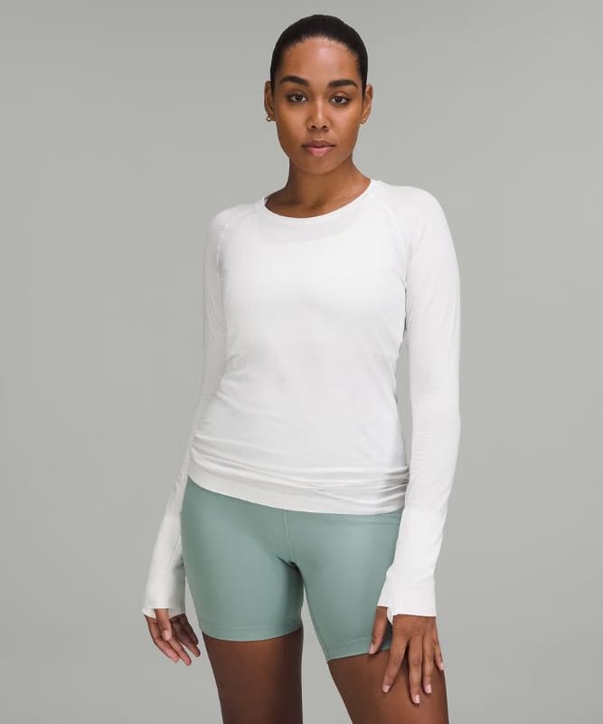 lululemon Swiftly Tech Long-Sleeve Shirt 2.0 *Hip Length - White/White