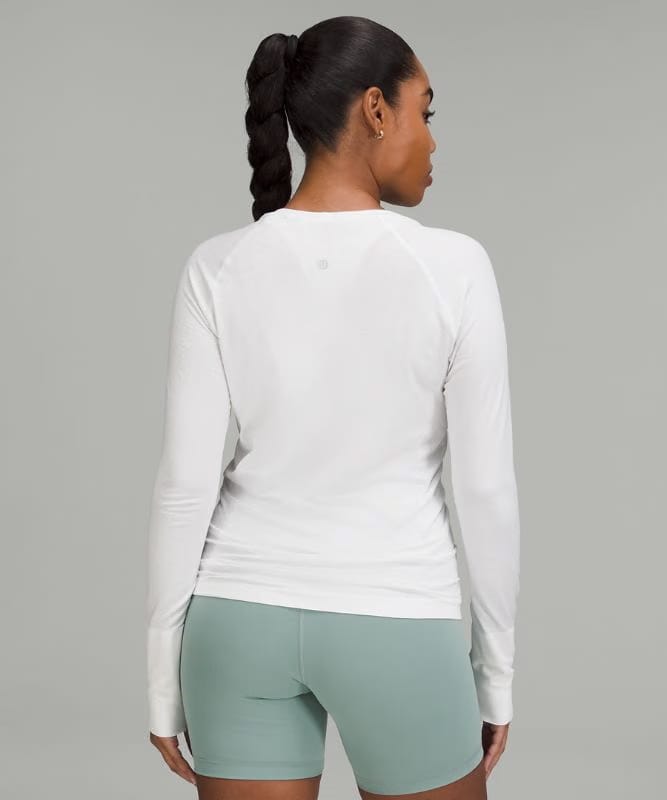 lululemon Swiftly Tech Long-Sleeve Shirt 2.0 *Hip Length - White/White