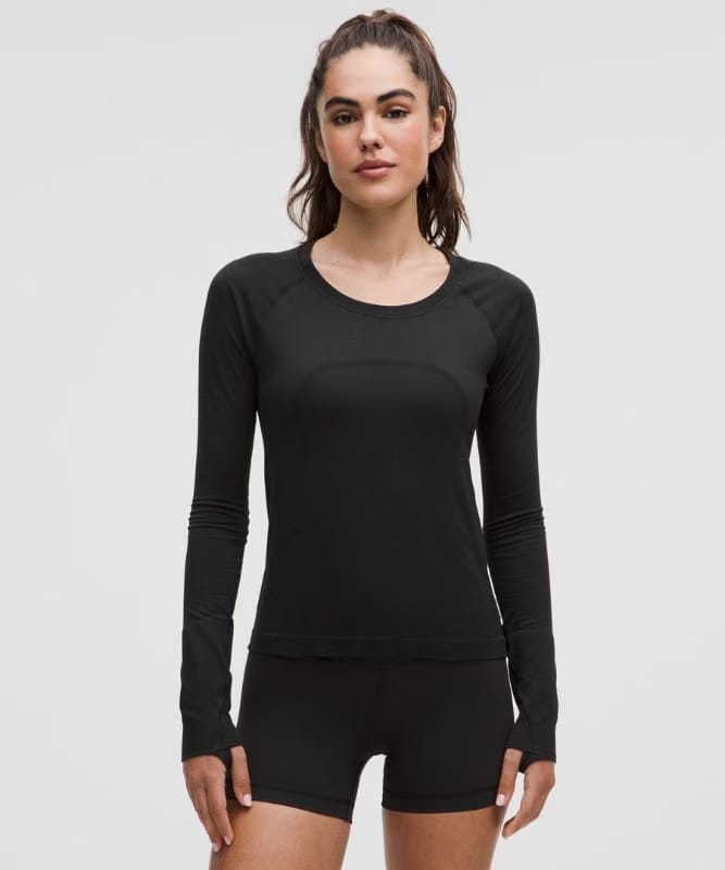 lululemon Swiftly Tech Long-Sleeve Shirt 2.0 *Waist Length - Black/Black