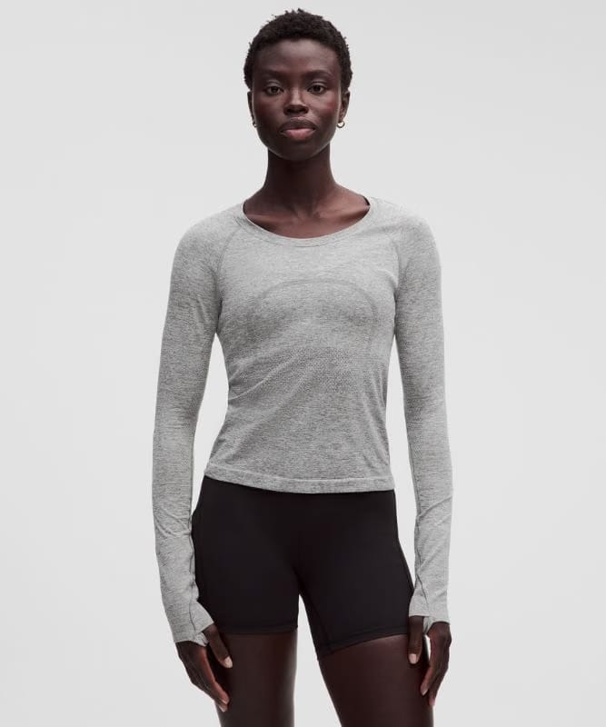 lululemon Swiftly Tech Long-Sleeve Shirt 2.0 *Waist Length - Slate/White