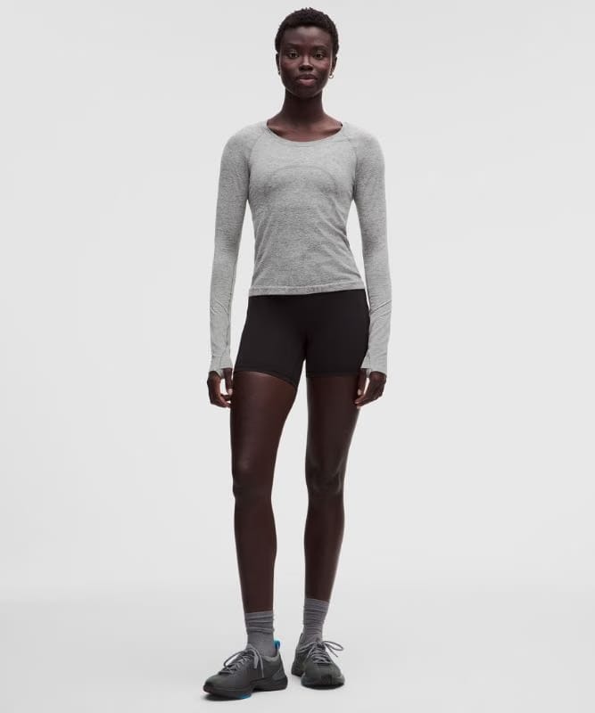 lululemon Swiftly Tech Long-Sleeve Shirt 2.0 *Waist Length - Slate/White
