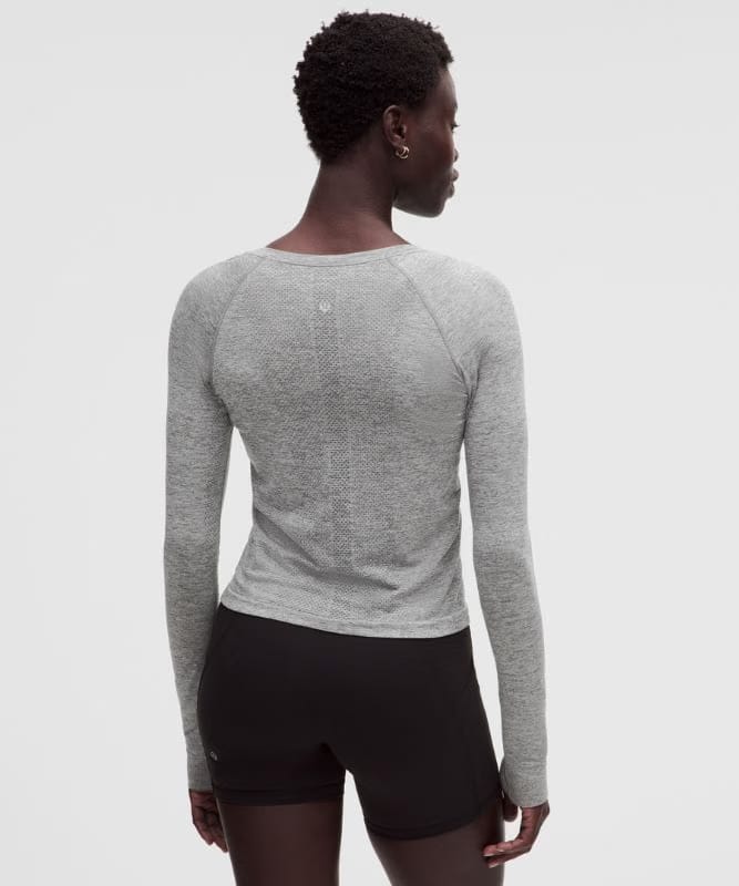 lululemon Swiftly Tech Long-Sleeve Shirt 2.0 *Waist Length - Slate/White
