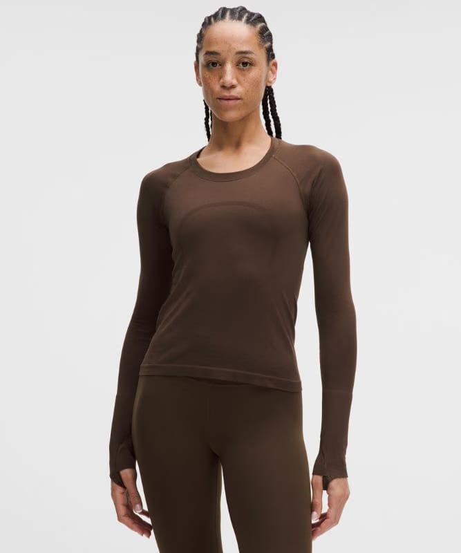 lululemon Swiftly Tech Long-Sleeve Shirt 2.0 *Waist Length - Walnut Crunch/Walnut Crunch