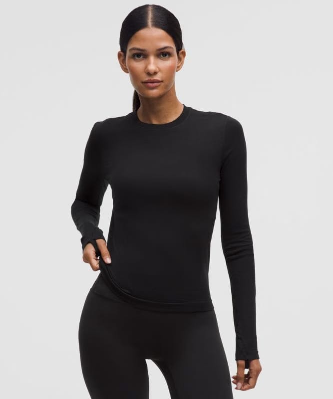 lululemon Swiftly Wool Long-Sleeve Shirt - Black/Black