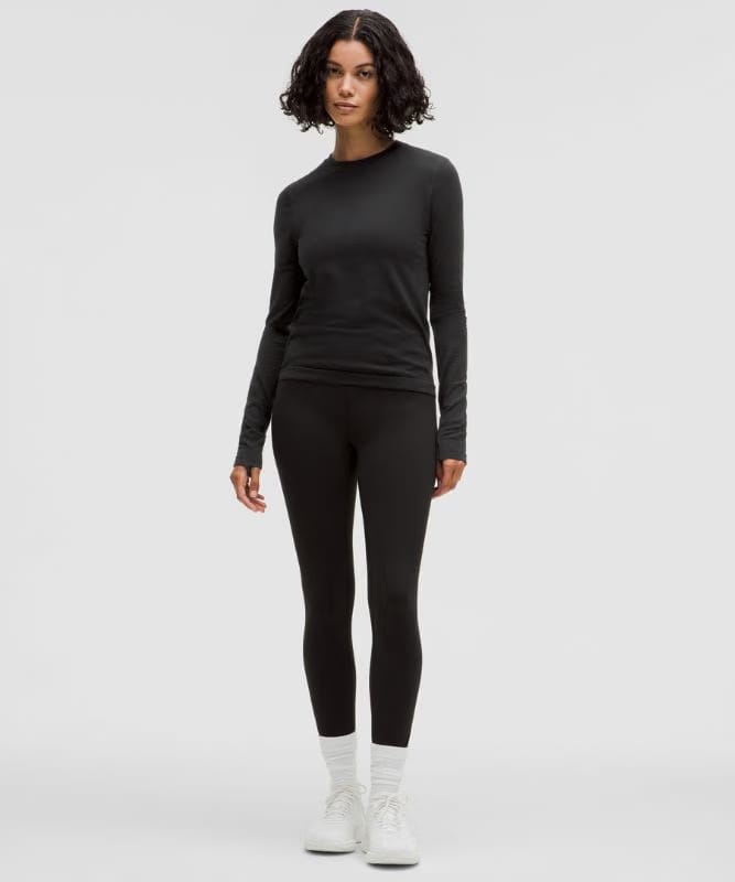 lululemon Swiftly Wool-Blend Long-Sleeve Shirt *Waist Length - Black/Black