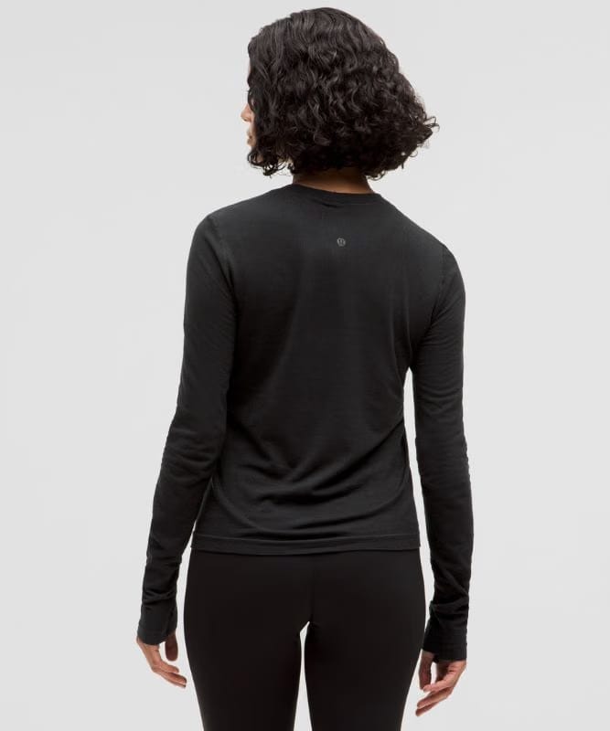 lululemon Swiftly Wool-Blend Long-Sleeve Shirt *Waist Length - Black/Black