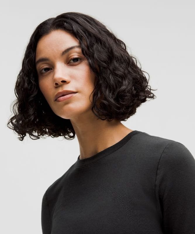 lululemon Swiftly Wool-Blend Long-Sleeve Shirt *Waist Length - Black/Black