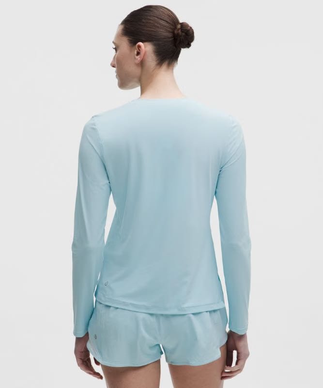 lululemon UV-Protective Side Ruched Running Long Sleeve - Foam Cloud