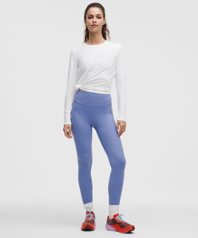 lululemon UV-Protective Side Ruched Running Long Sleeve - White