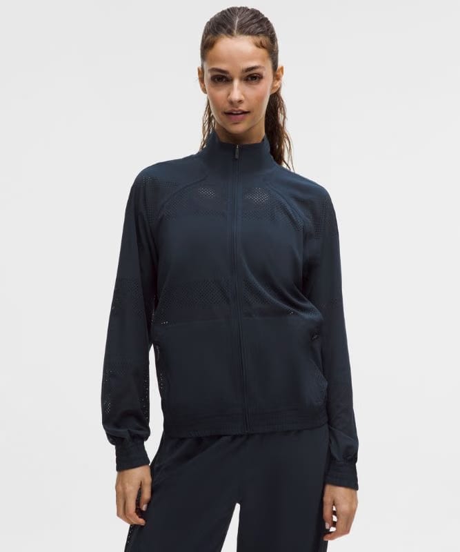 lululemon Adapted State Track Jacket *Perforated Stripe - True Navy