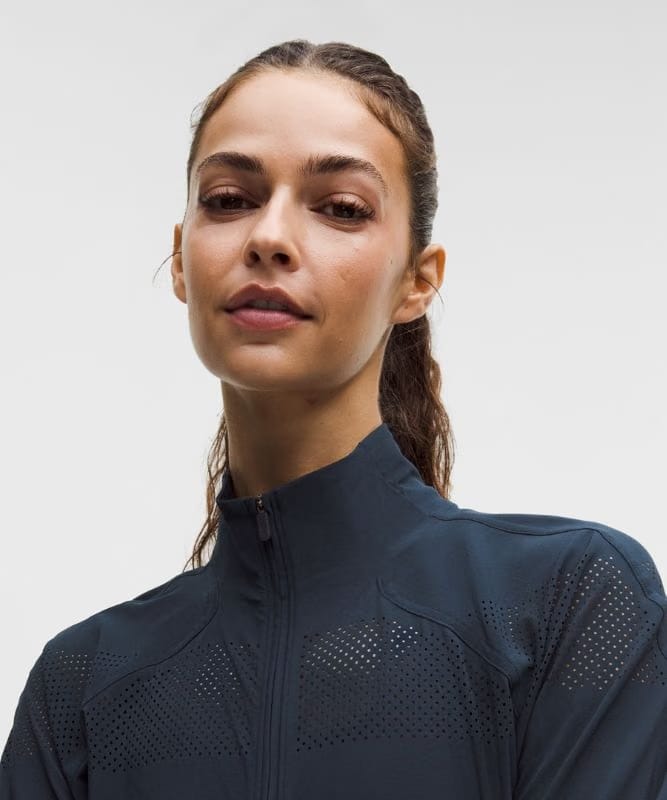 lululemon Adapted State Track Jacket *Perforated Stripe - True Navy