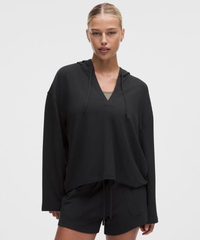 lululemon BeCalm V-Neck Hoodie *Updated Fabric - Black