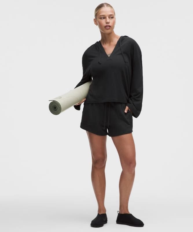 lululemon BeCalm V-Neck Hoodie *Updated Fabric - Black