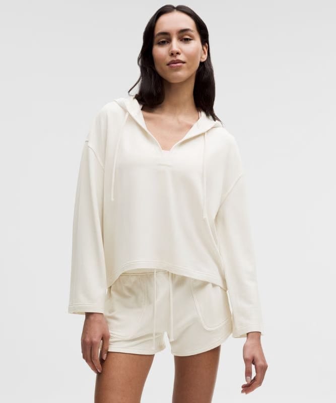 lululemon BeCalm V-Neck Hoodie *Updated Fabric - Light Ivory