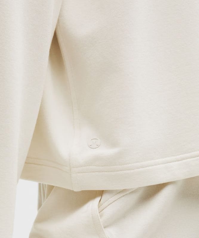 lululemon BeCalm V-Neck Hoodie *Updated Fabric - Light Ivory