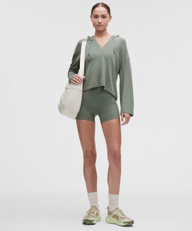 lululemon BeCalm V-Neck Hoodie *Updated Fabric - Willow Leaf