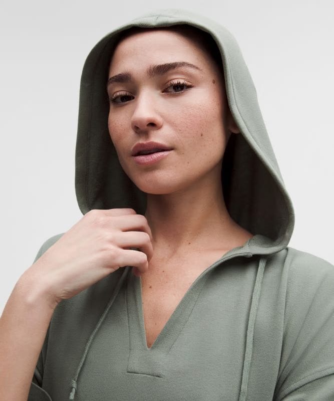 lululemon BeCalm V-Neck Hoodie *Updated Fabric - Willow Leaf