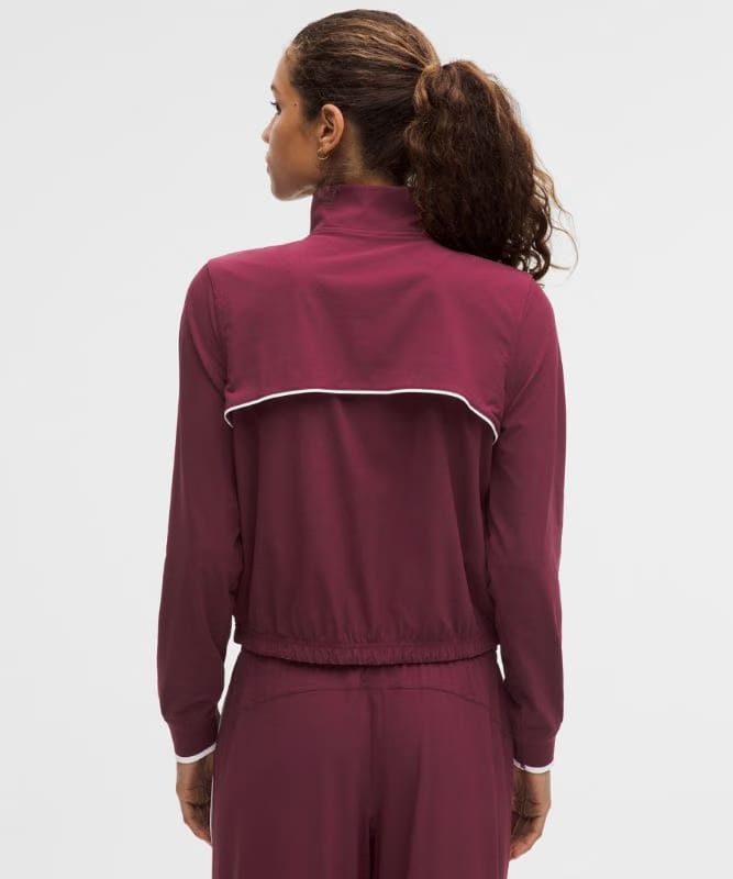 lululemon Court Rival Tennis Track Jacket - Burgundy Bay/White