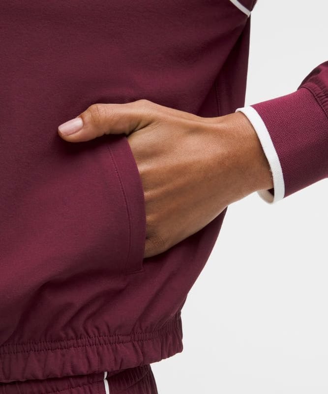 lululemon Court Rival Tennis Track Jacket - Burgundy Bay/White