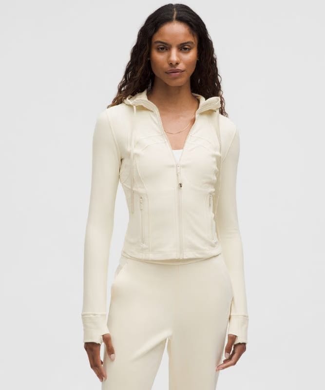 lululemon Define Cropped Hooded Jacket *Nulu - Light Ivory