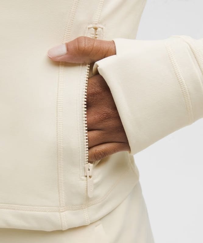lululemon Define Cropped Hooded Jacket *Nulu - Light Ivory