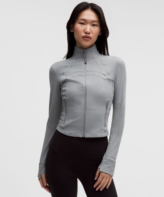 lululemon Define Cropped Jacket *Ribbed Nulu - Feather Grey