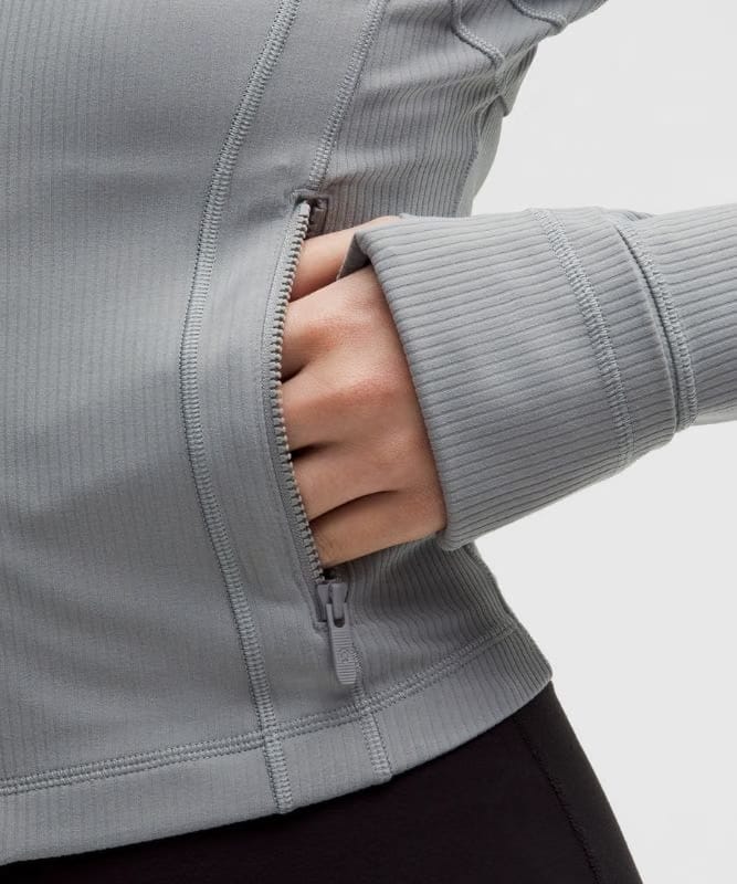 lululemon Define Cropped Jacket *Ribbed Nulu - Feather Grey