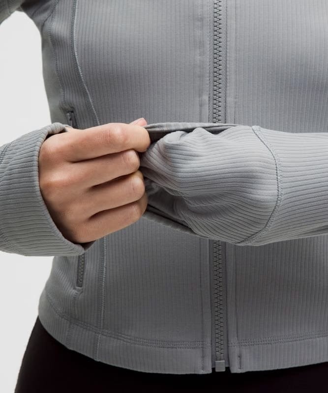 lululemon Define Cropped Jacket *Ribbed Nulu - Feather Grey