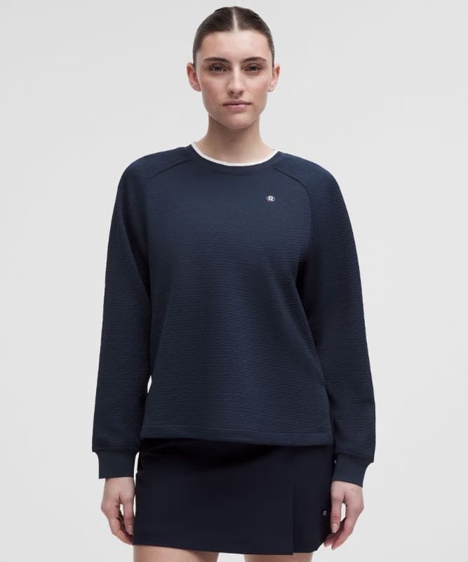 lululemon Jacquard High-Low Golf Pullover - Club Blue/White