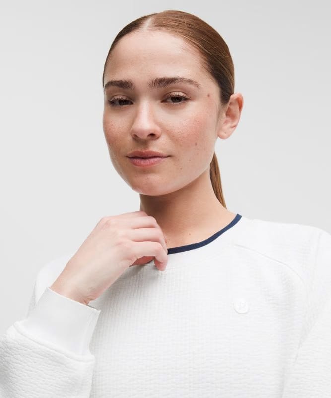 lululemon Jacquard High-Low Golf Pullover - Club Blue/White
