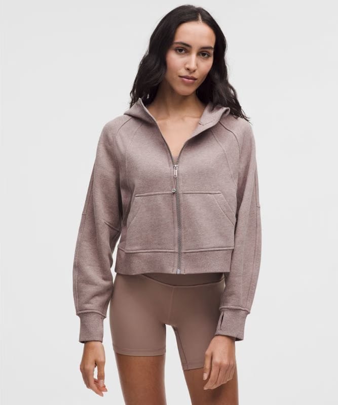 lululemon Scuba Oversized Full-Zip Hoodie - HEATHERED ASHEN ROSE