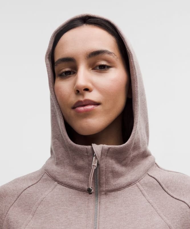 lululemon Scuba Oversized Full-Zip Hoodie - HEATHERED ASHEN ROSE