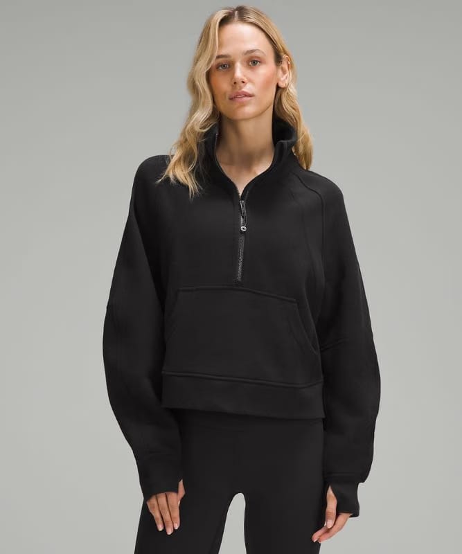 lululemon Scuba Oversized Funnel-Neck Half Zip - Black