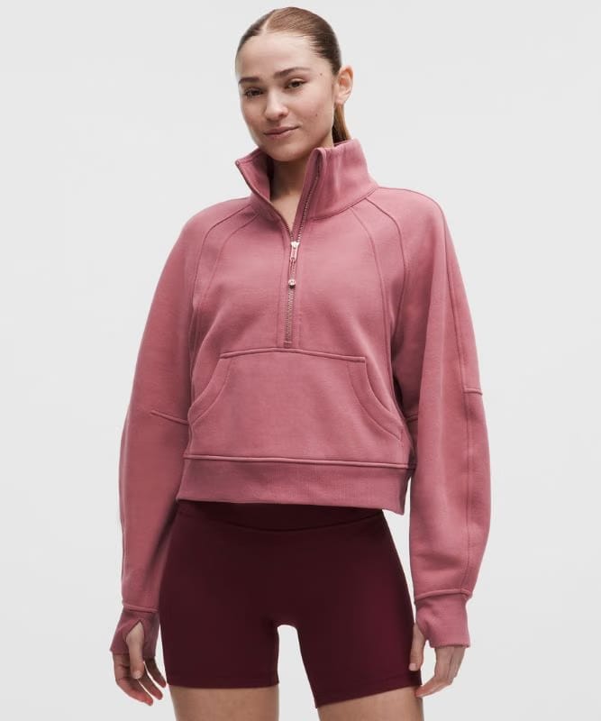 lululemon Scuba Oversized Funnel-Neck Half Zip - Dusk/Rose Gold