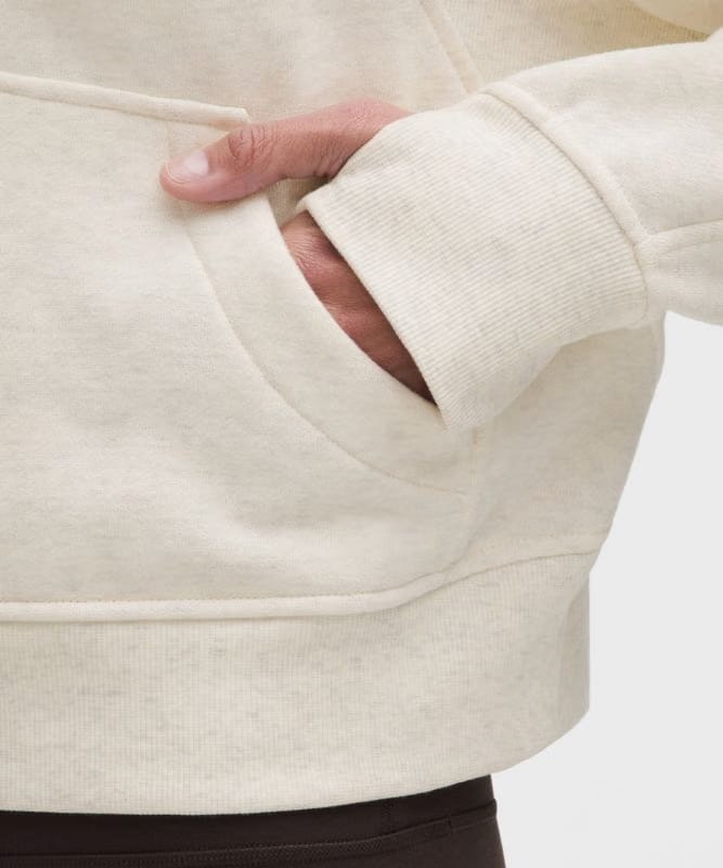 lululemon Scuba Oversized Funnel-Neck Half Zip - Heathered Light Ivory/Gold