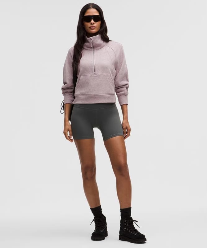lululemon Scuba Oversized Funnel-Neck Half Zip - Heathered Porcelain Pink