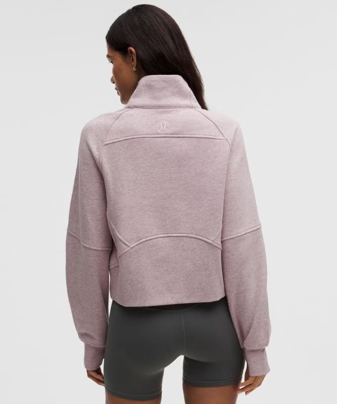 lululemon Scuba Oversized Funnel-Neck Half Zip - Heathered Porcelain Pink